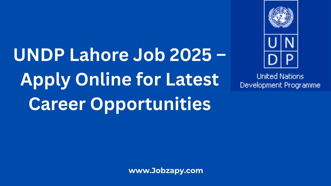 UNDP Lahore Job 2025 – Apply Online for Latest Career Opportunities